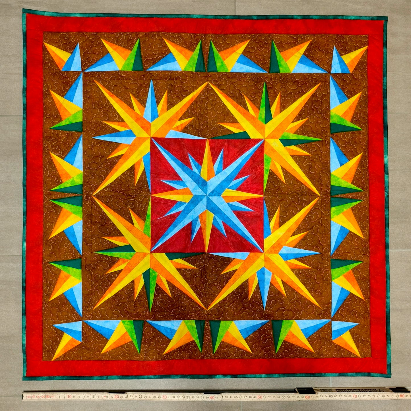 Quilt "Sonnensturm", ca. 78 x 78 cm Produktbild