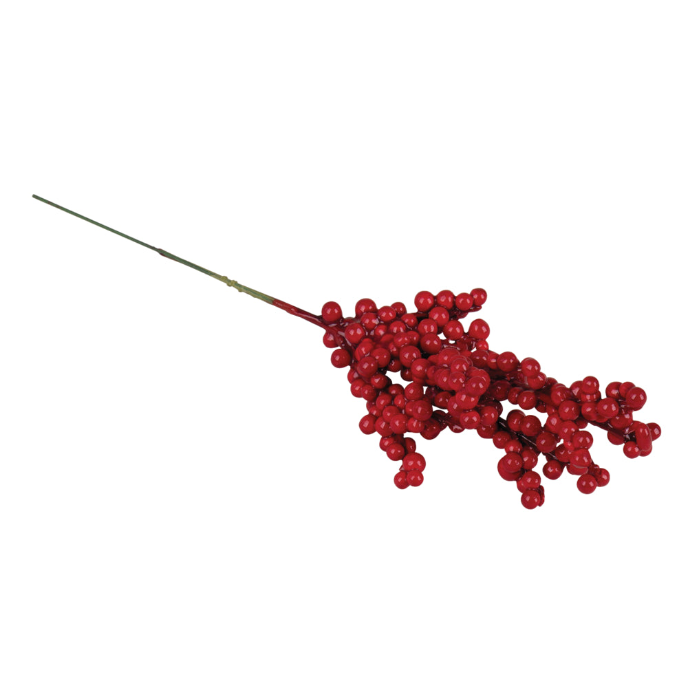 Kunstbeerenzweig Deko-Pick – rot, 19 cm - Produktbild