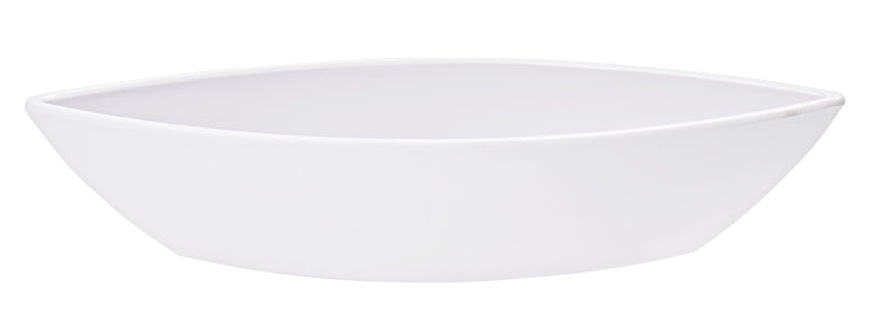 Dekoschale länglich – weiß, Kunststoff, 26 cm - Produktbild