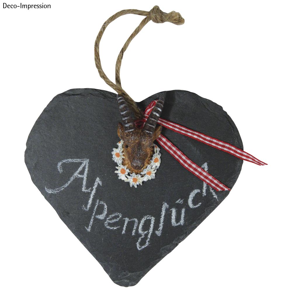 Schiefer Deko-Herz – 14 × 14,5 cm - Produktbild