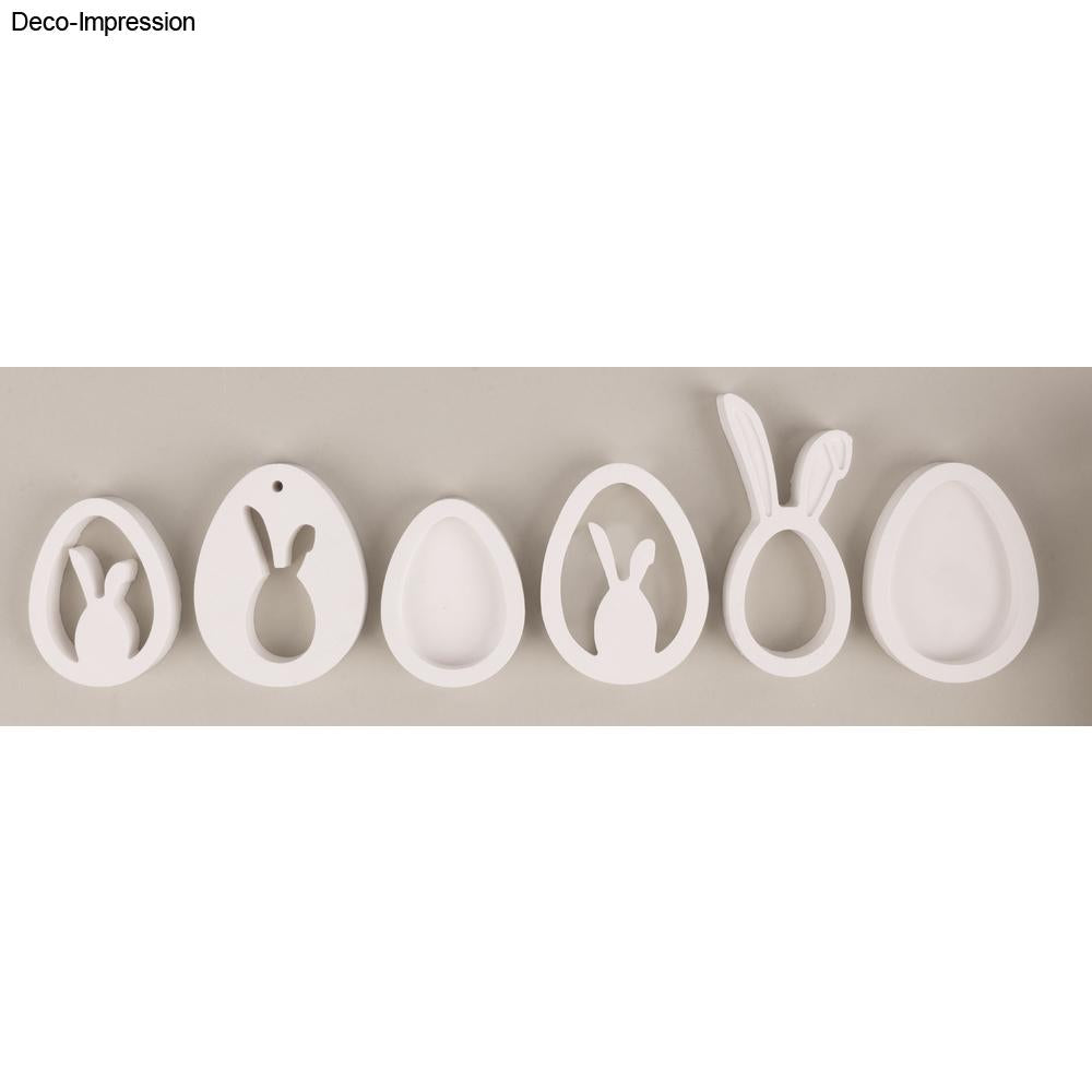 Silikon Gießform Eier + Hasen Anhänger Produktbild