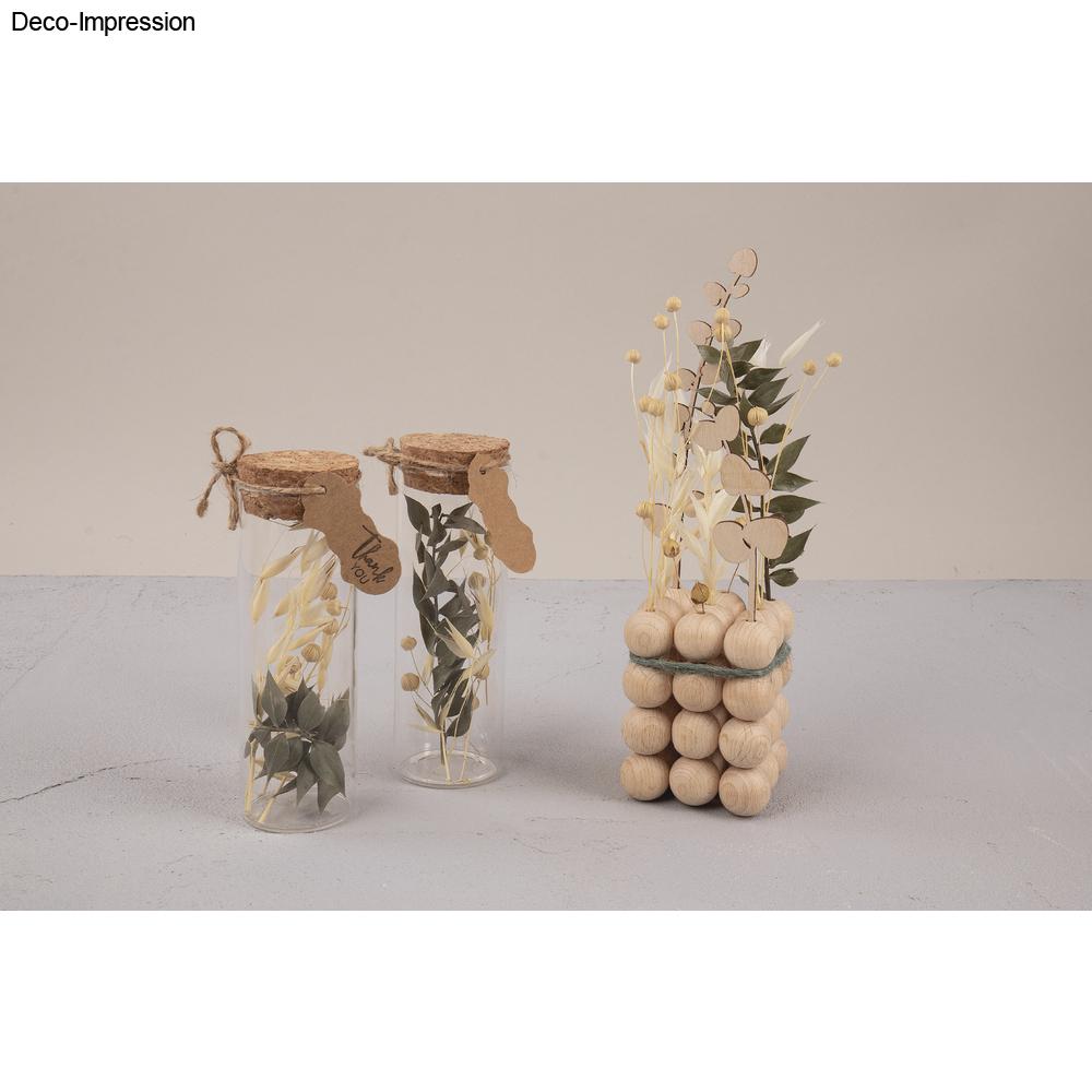 Trockenblumenstrauß – Piniengrün, Mini-Strauß (18–20 cm) - Produktbild