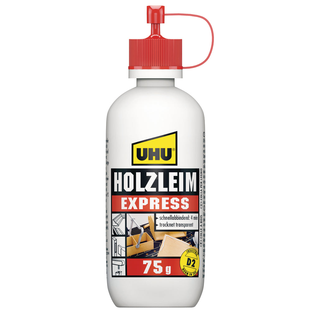 UHU Holzleim Express – Weißleim, 75 g - Produktbild