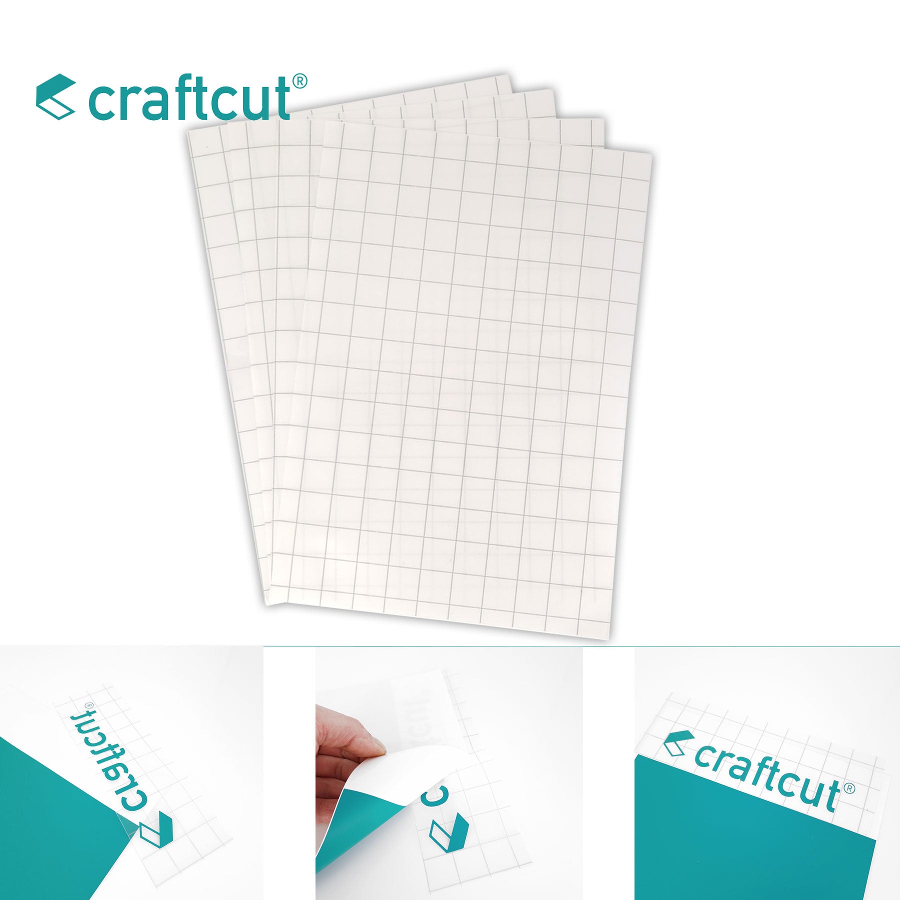 craftcut® Übertragungsfolie für selbstklebende Vinylfolie, 20cm x 30cm – Produktbeispiel