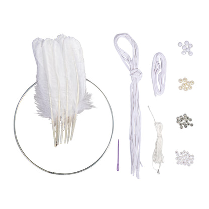 Traumfänger Bastelset – 18 cm, weiß - Produktbild