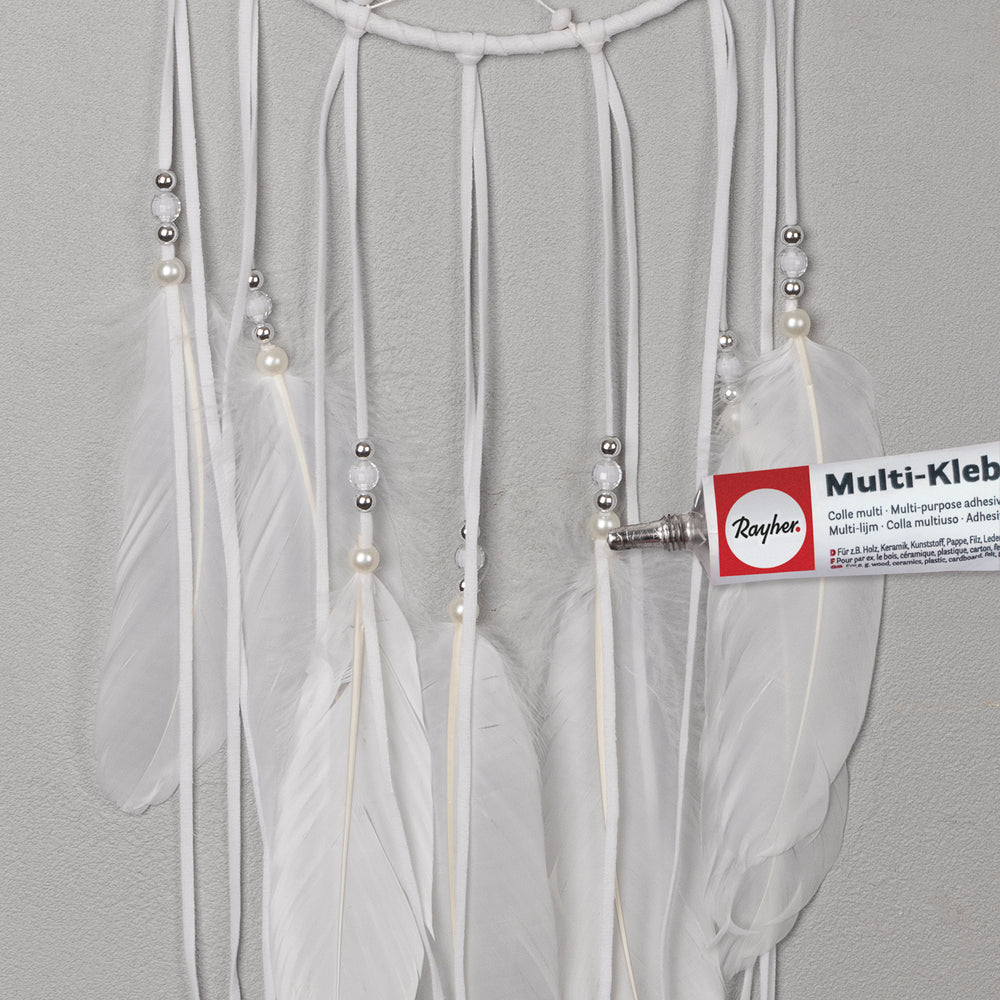 Traumfänger Bastelset – 18 cm, weiß - Produktbild