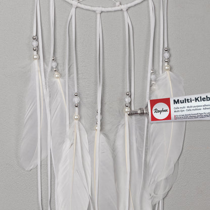 Traumfänger Bastelset – 18 cm, weiß - Produktbild