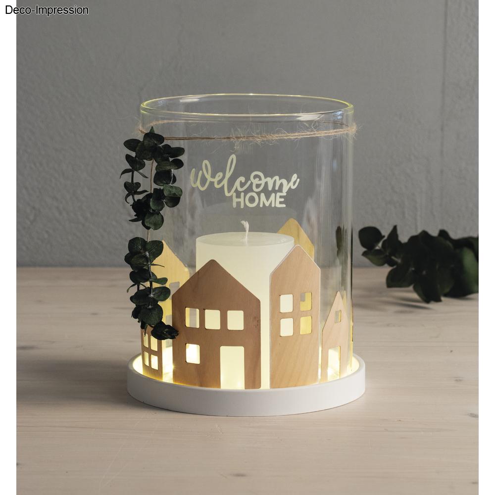 Furnierholz Lichthäuser, natur, 8 Stück - Produktbild