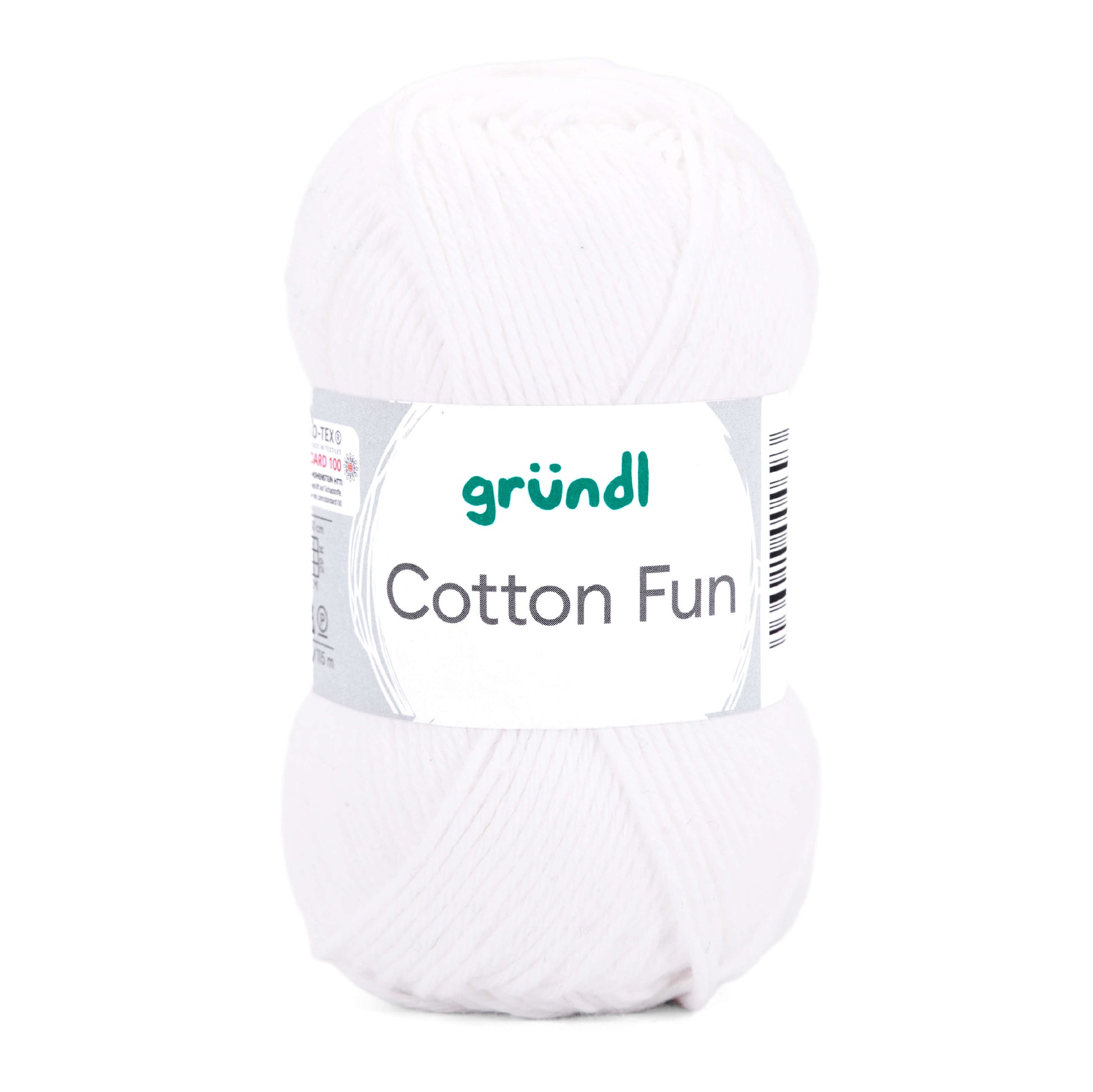 Gründl Cotton Fun, 50g, 100% Baumwolle in Farbe weiß