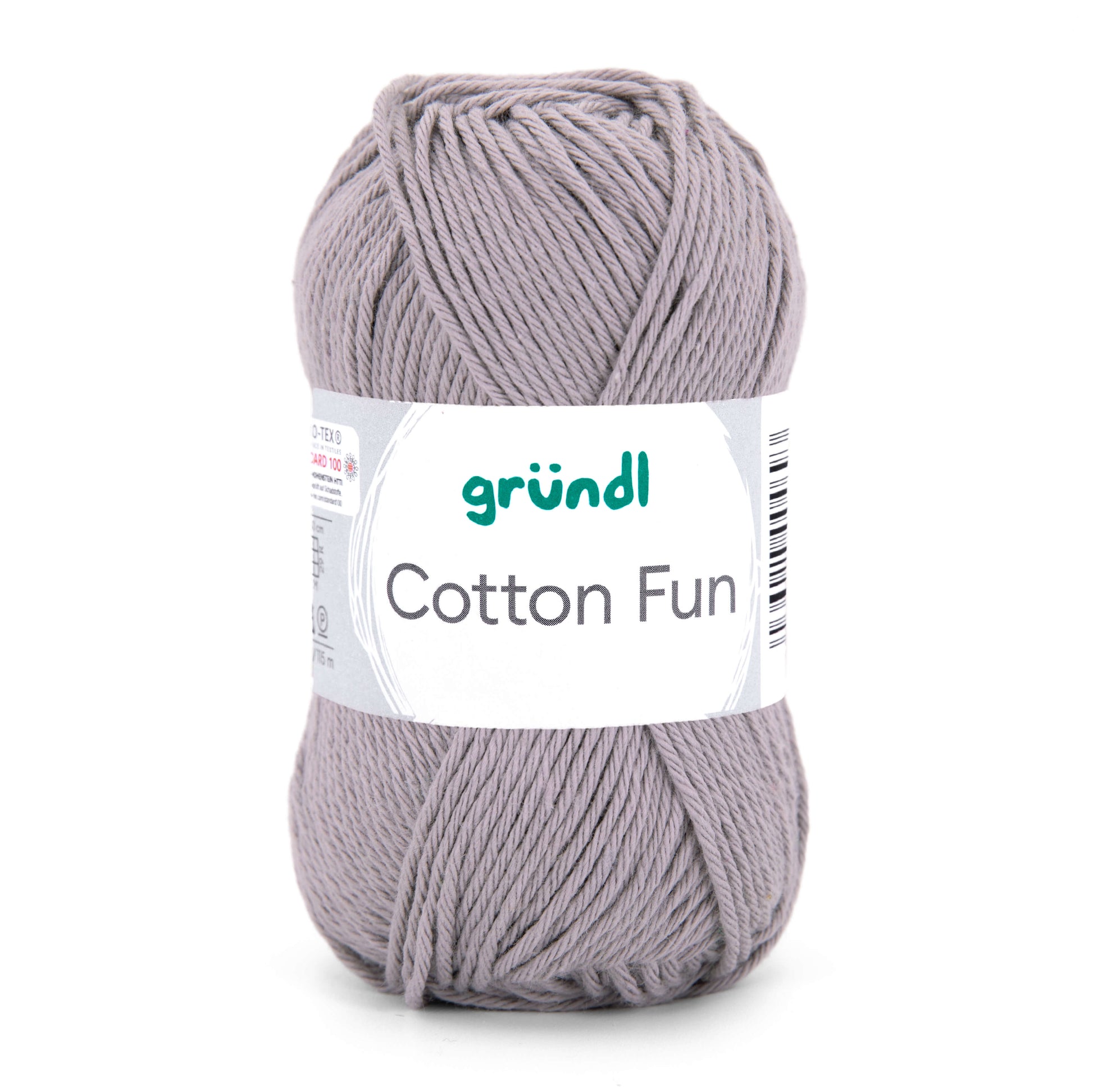 Gründl Cotton Fun, 50g, 100% Baumwolle in Farbe hellgrau