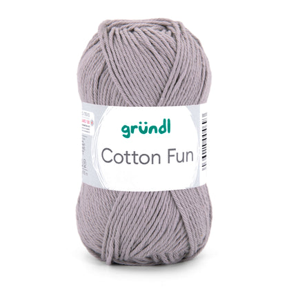 Gründl Cotton Fun, 50g, 100% Baumwolle in Farbe hellgrau