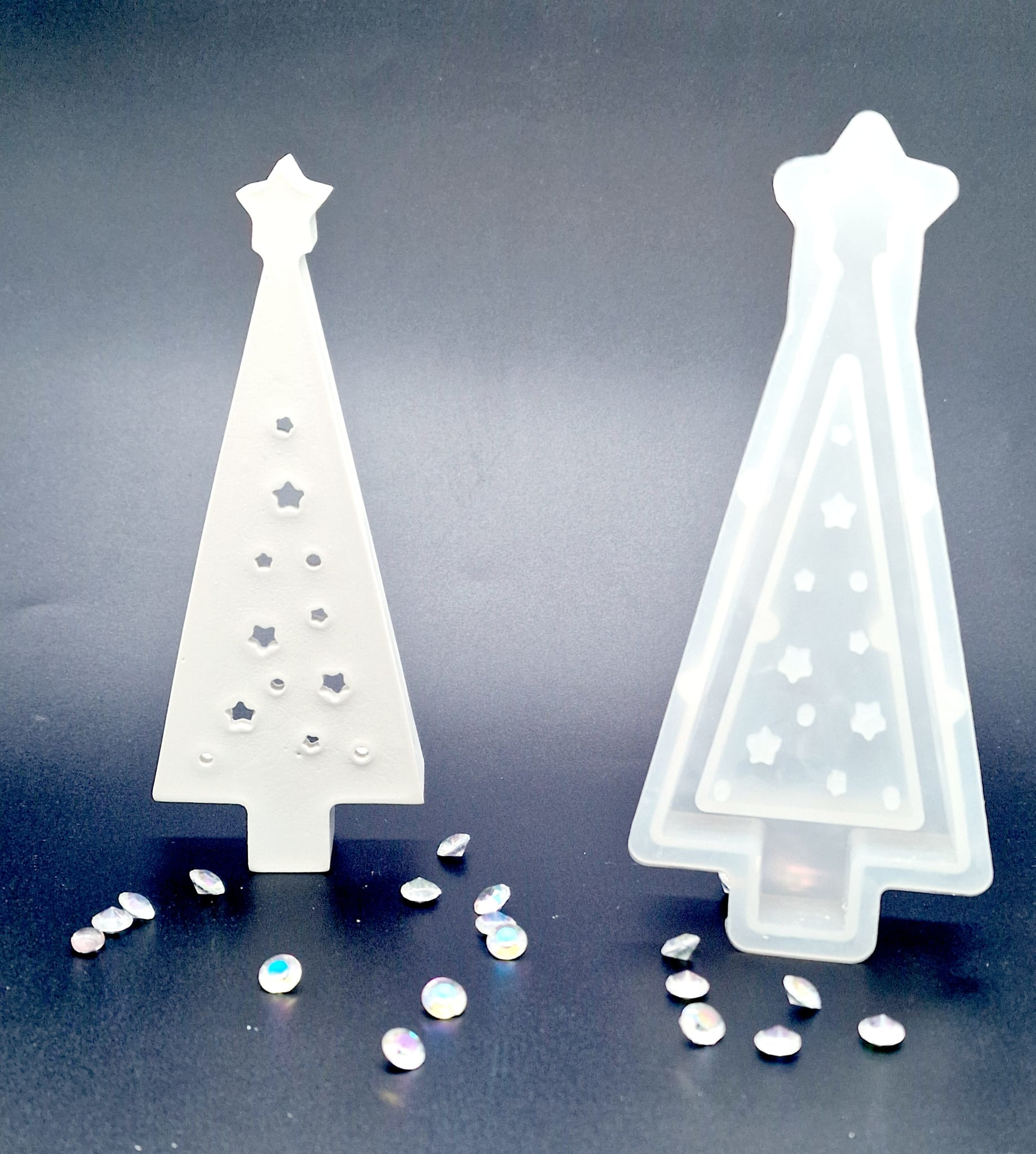 Silikon Gießform Baum/Stern, 12,5 x 5 x 2 cm Produktbild