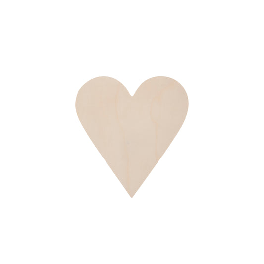Holzherz Bastelrohling – natur - Produktbild