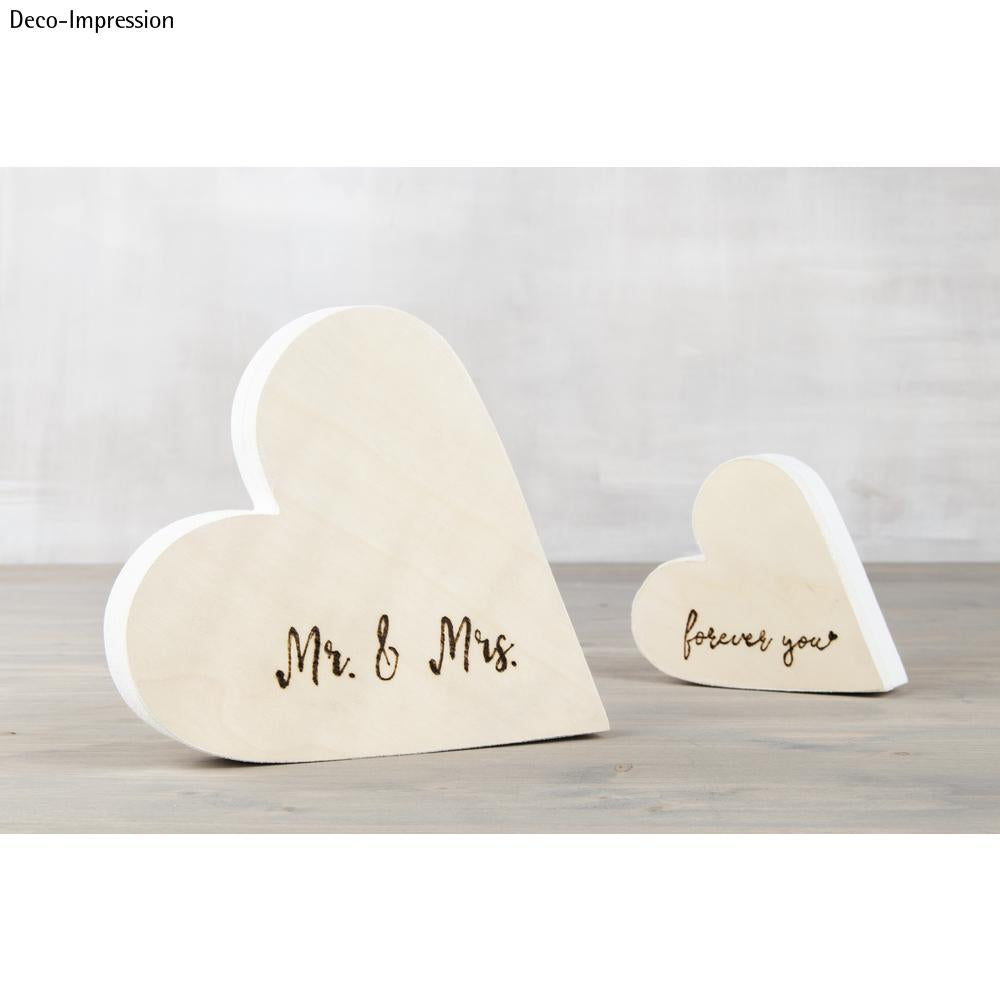 Holzherz Bastelrohling – natur - Produktbild