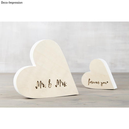 Holzherz Bastelrohling – natur - Produktbild