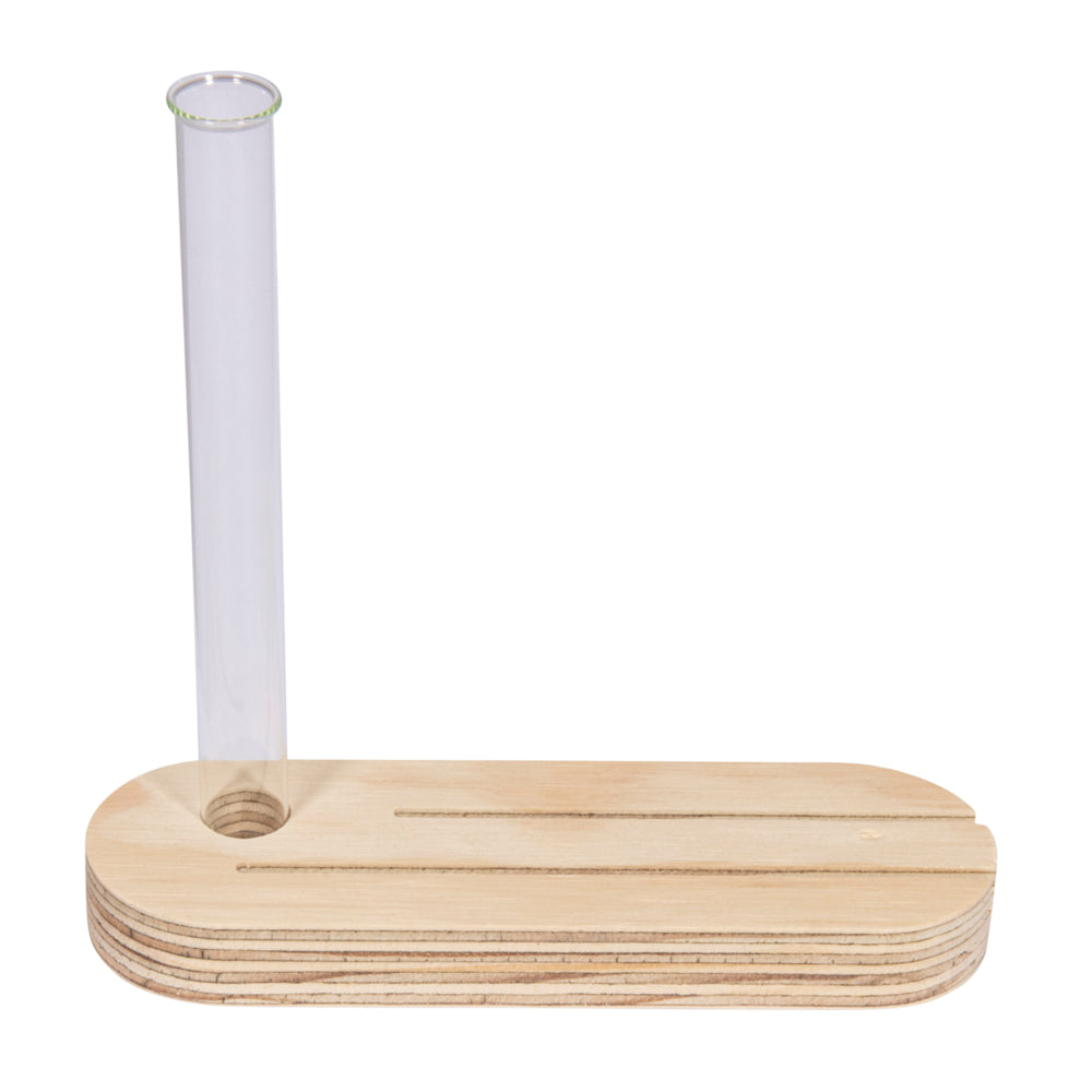 Holz Kartenhalter mit Reagenzglas – FSC Mix - Produktbild