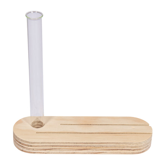 Holz Kartenhalter mit Reagenzglas – FSC Mix - Produktbild