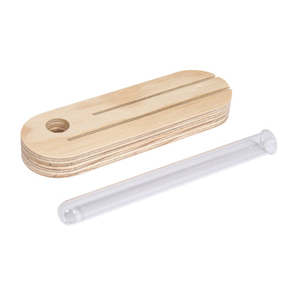 Holz Kartenhalter mit Reagenzglas – FSC Mix - Produktbild