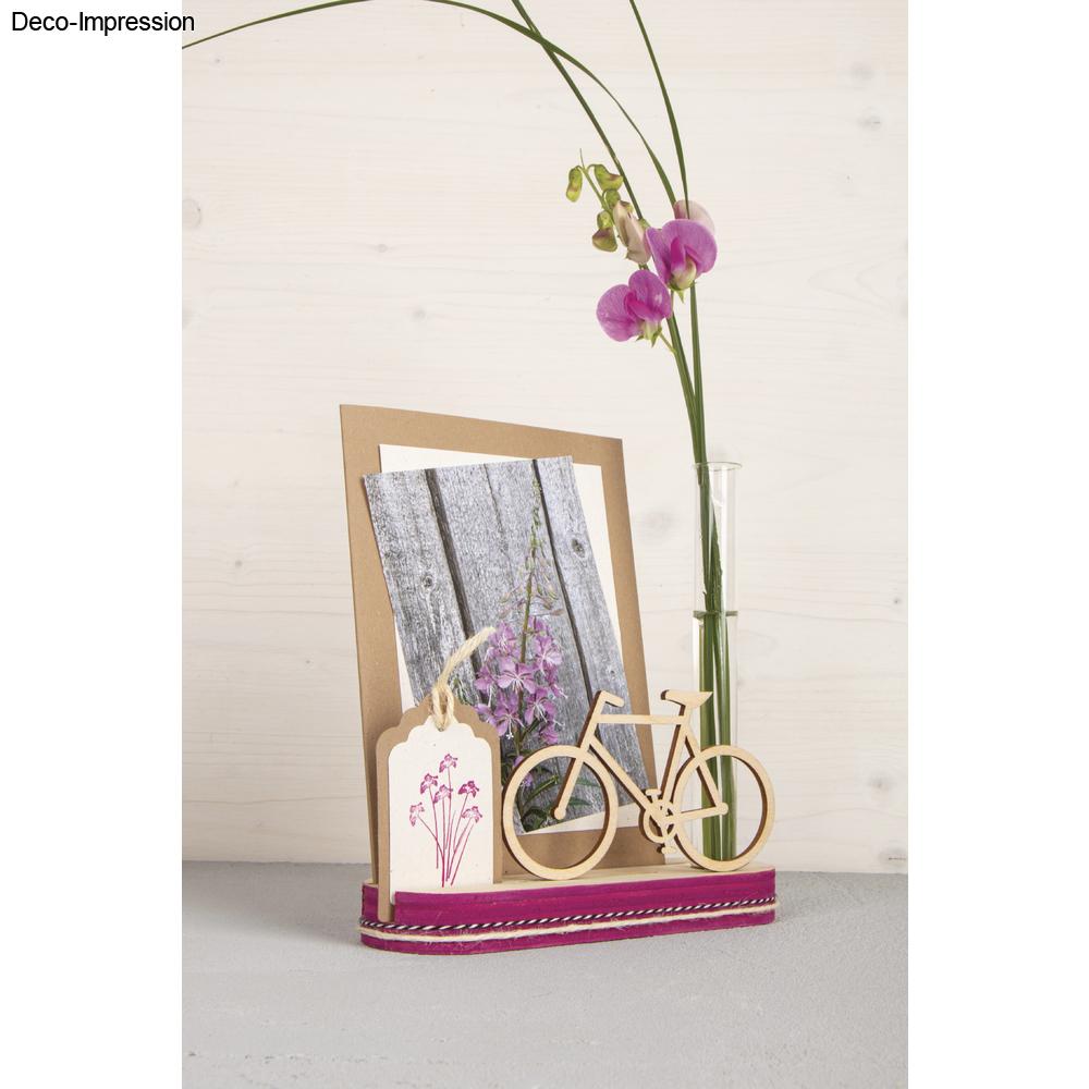 Holz Kartenhalter mit Reagenzglas – FSC Mix - Produktbild