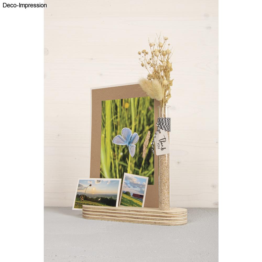 Holz Kartenhalter mit Reagenzglas – FSC Mix - Produktbild
