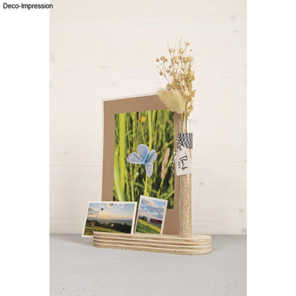 Holz Kartenhalter mit Reagenzglas – FSC Mix - Produktbild