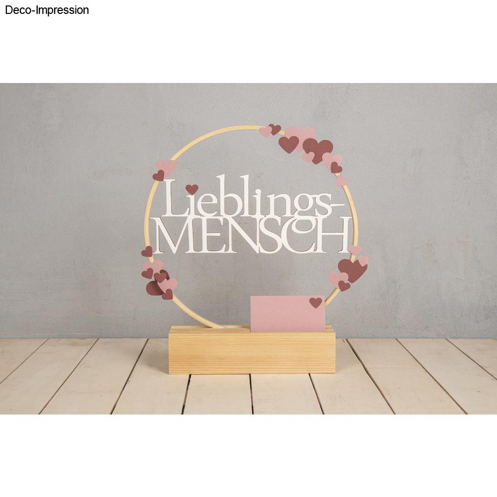 Holzaufsteller für Dekoringe – FSC 100% - Produktbild