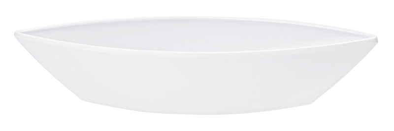 Dekoschale länglich – weiß, Kunststoff, 20 cm - Produktbild