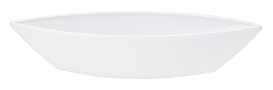 Dekoschale länglich – weiß, Kunststoff, 20 cm - Produktbild