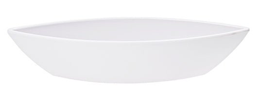 Dekoschale länglich –  weiß, Kunststoff, 26 cm - Produktbild