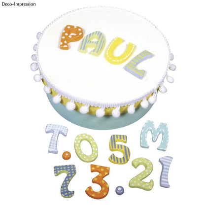 LDPE Gießform Buchstaben/Zahlen, 37 Motive - Produktbild