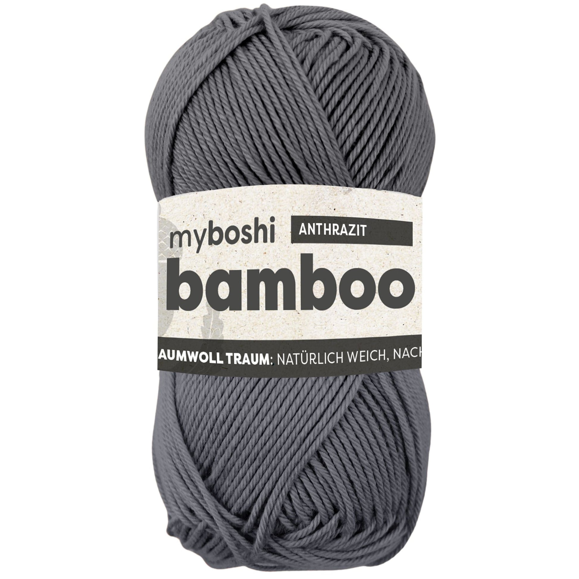 myboshi Bamboo Bambus-Baumwollgarn 50 g - Variante: anthrazit