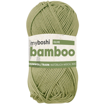 myboshi Bamboo Bambus-Baumwollgarn 50 g - Variante: olive
