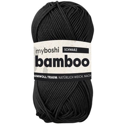 myboshi Bamboo Bambus-Baumwollgarn 50 g - Variante: schwarz