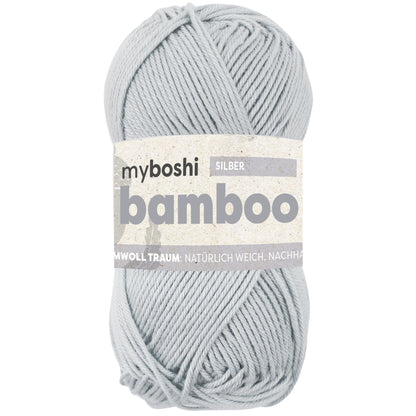 myboshi Bamboo Bambus-Baumwollgarn 50 g - Variante: silber