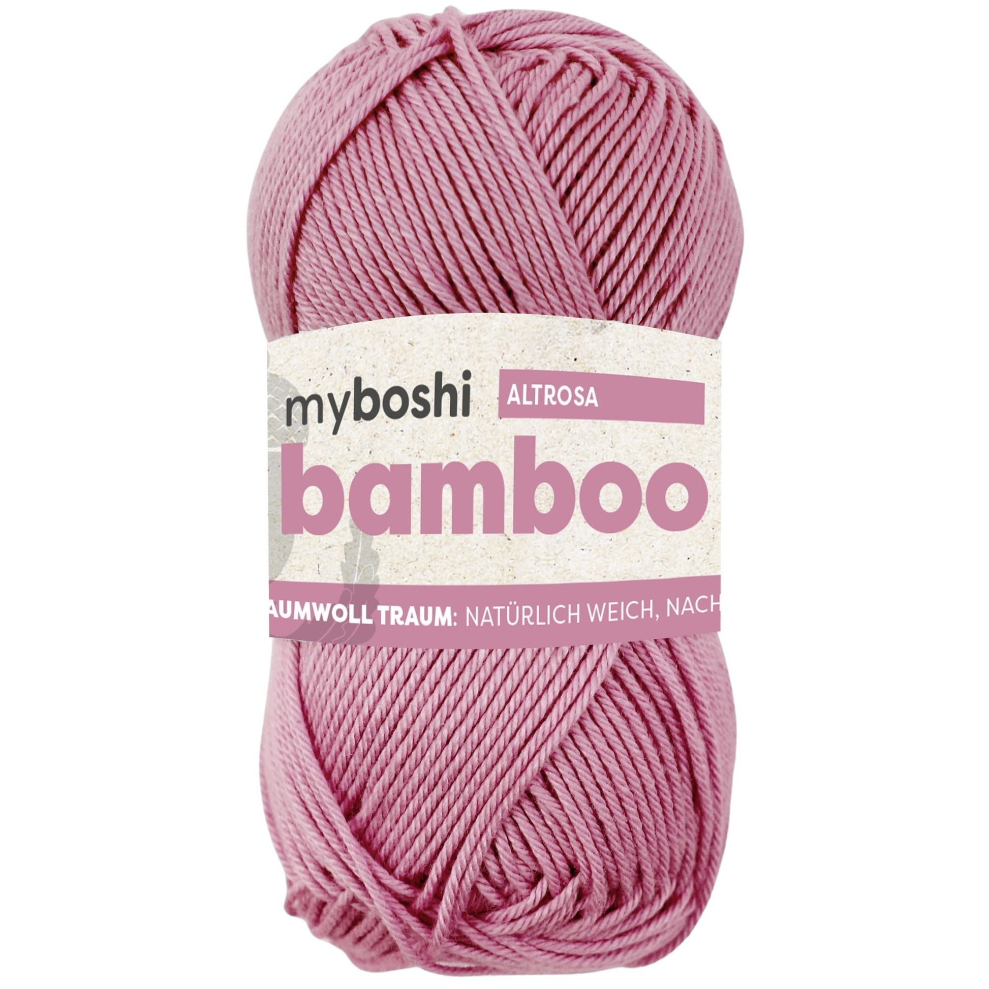 myboshi Bamboo, 50g, 60% Bambus 40% Baumwolle in Farbe altrosa