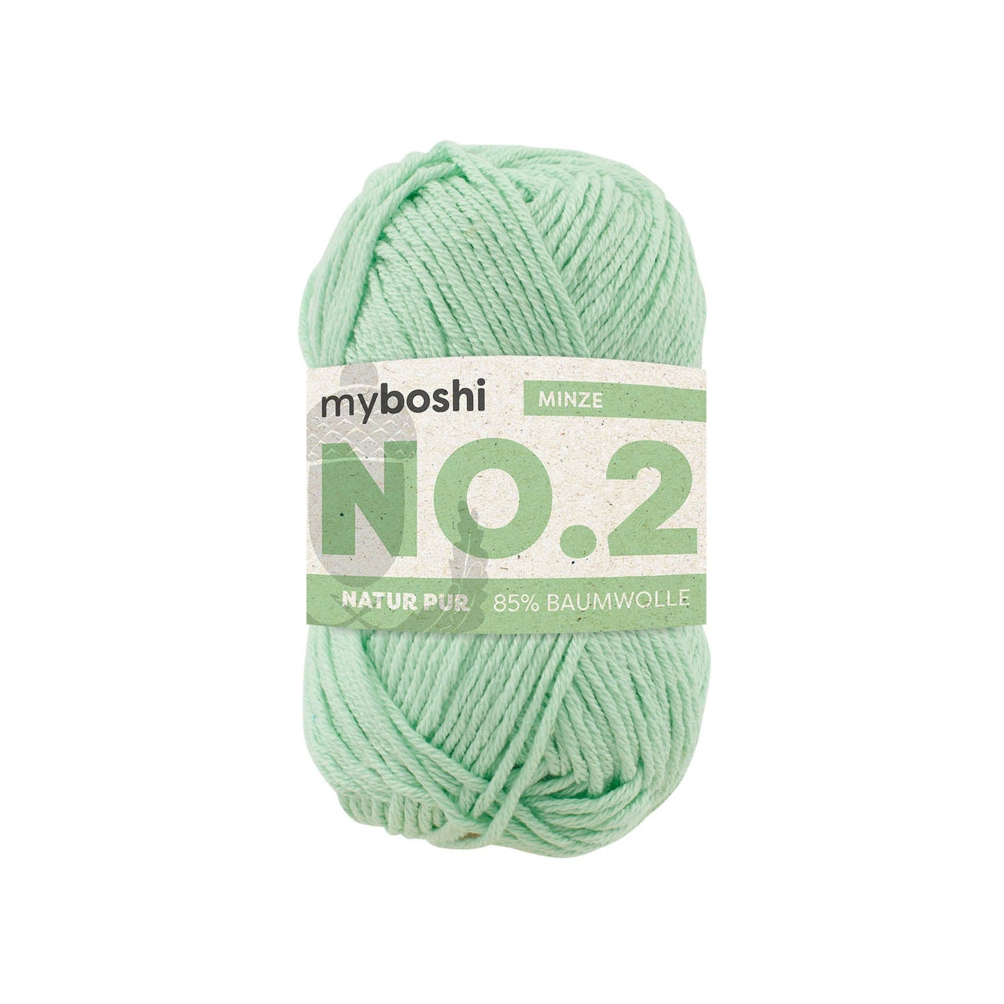 myboshi No.2, 50g, 85% Baumwolle 15% Kapok in Farbe minze