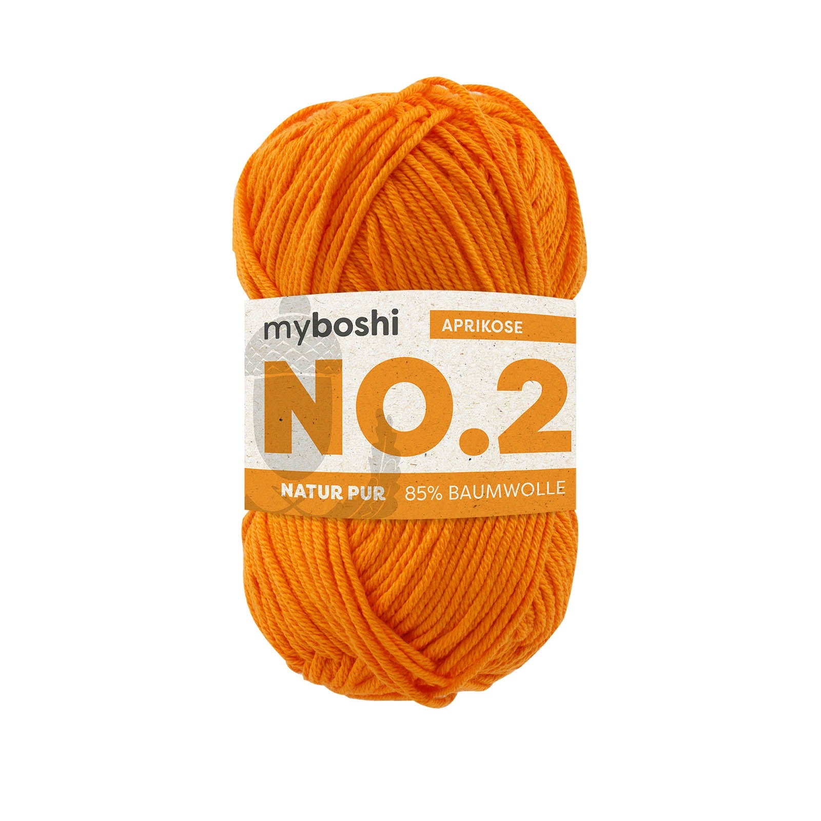 myboshi No.2, 50g, 85% Baumwolle 15% Kapok in Farbe aprikose