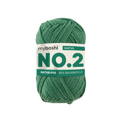 myboshi No.2, 50g, 85% Baumwolle 15% Kapok in Farbe kaktus