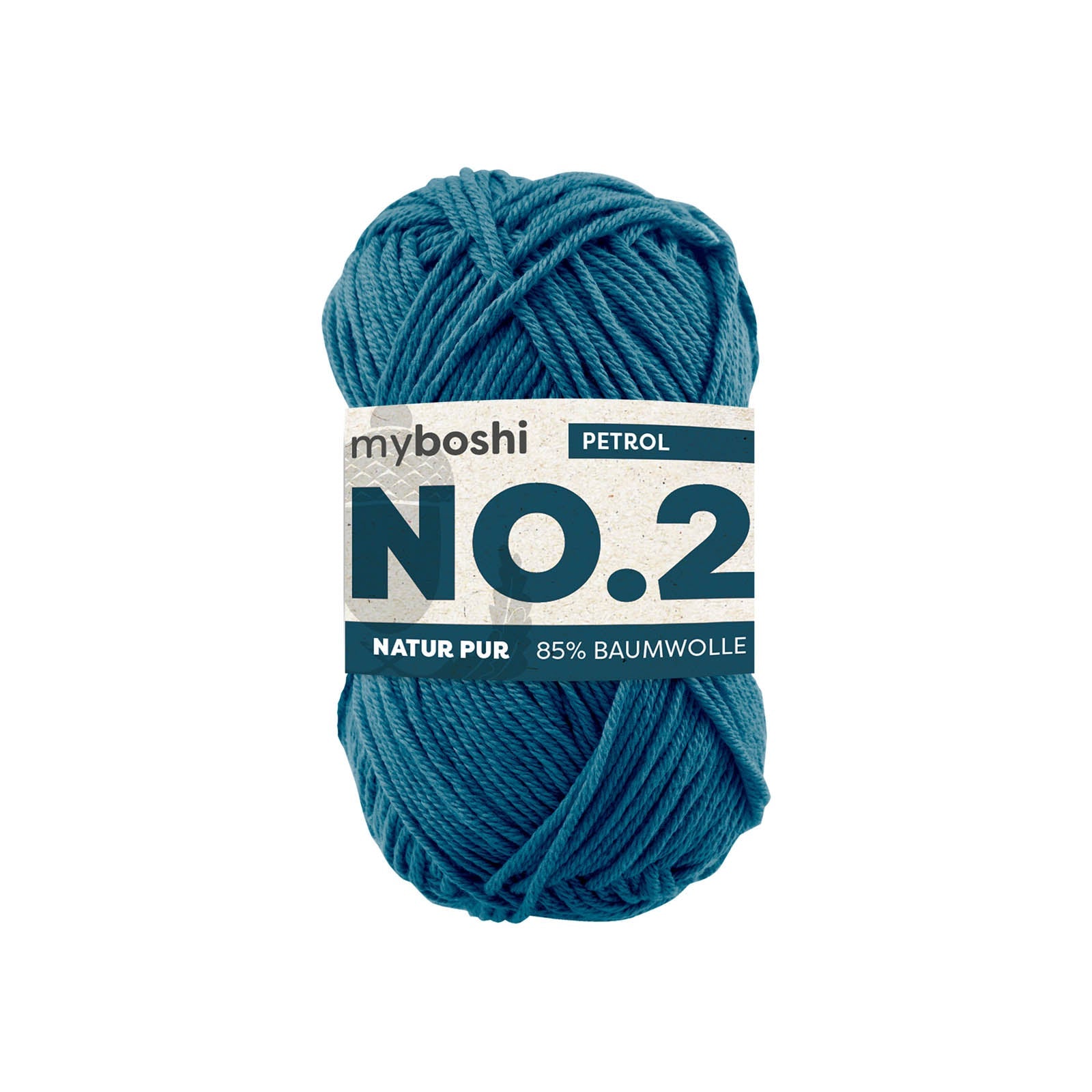 myboshi No.2, 50g, 85% Baumwolle 15% Kapok in Farbe petrol