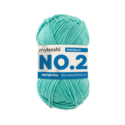 myboshi No.2, 50g, 85% Baumwolle 15% Kapok in Farbe meerblau