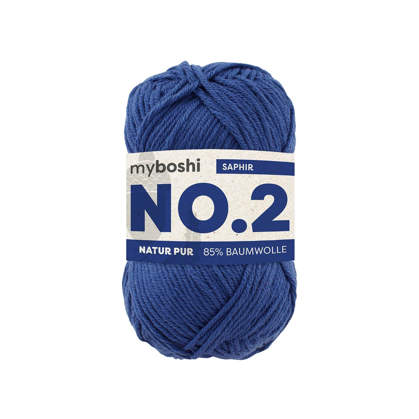 myboshi No.2, 50g, 85% Baumwolle 15% Kapok in Farbe saphir
