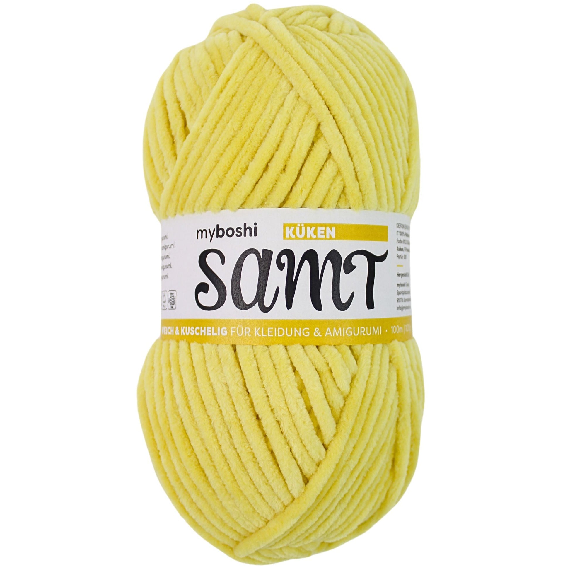 myboshi Samt, 100g, 100% Polyester in Farbe Küken