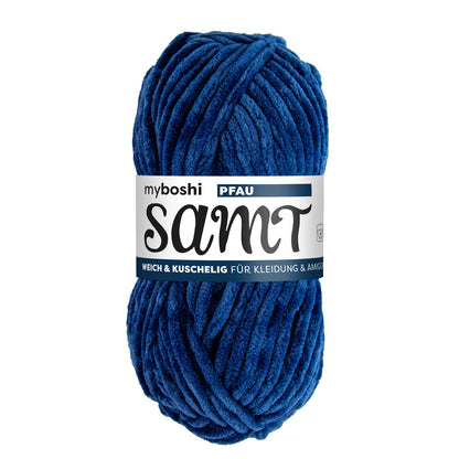 myboshi Samt, 100g, 100% Polyester in Farbe Pfau