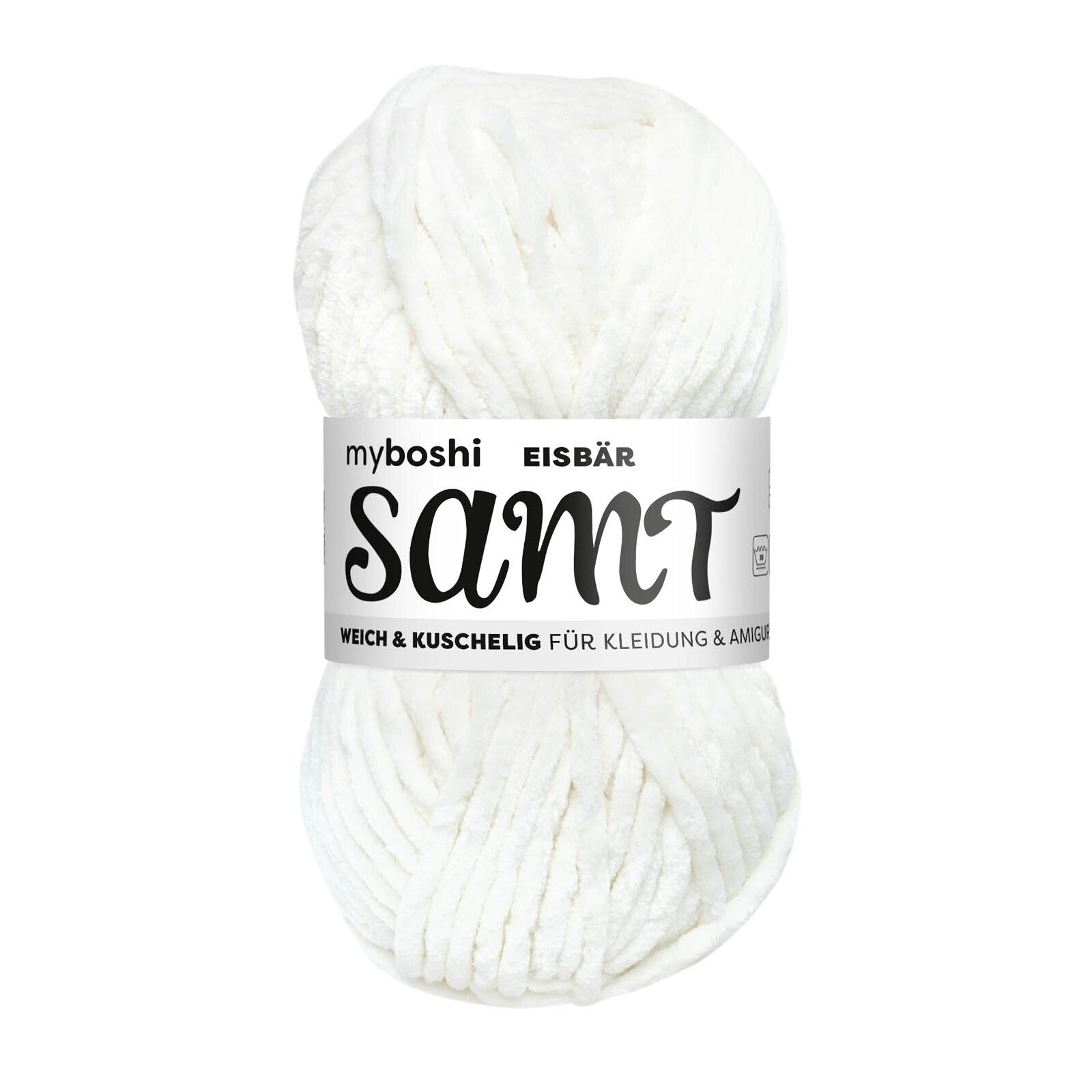 myboshi Samt, 100g, 100% Polyester in Farbe Eisbär