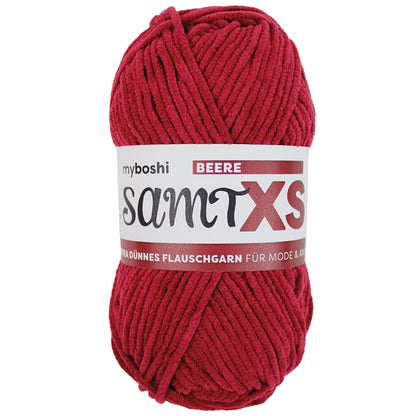 myboshi Samt XS, 50g, 100% Polyester in Farbe Beere