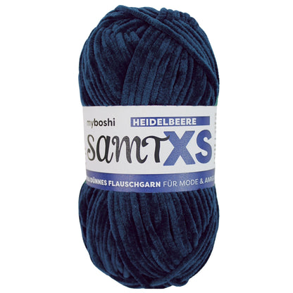 myboshi Samt XS, 50g, 100% Polyester in Farbe Heidelbeere