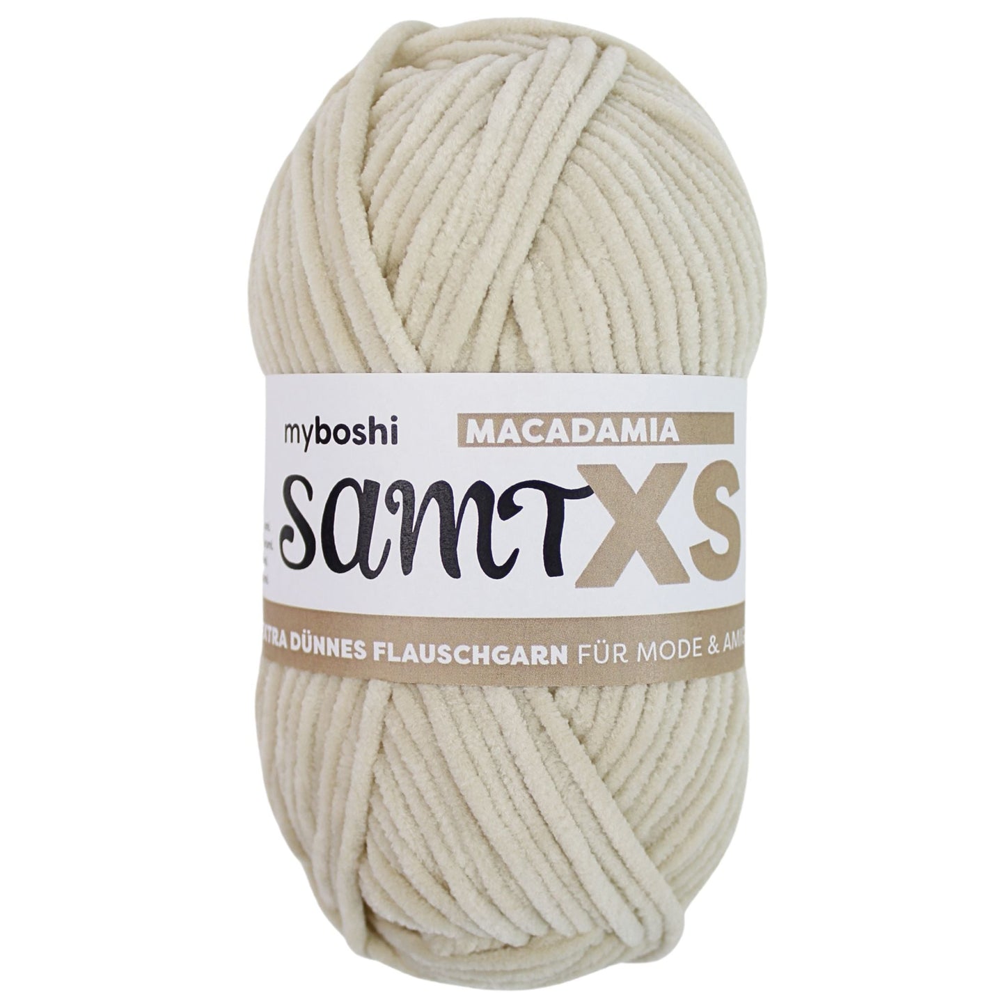 myboshi Samt XS, 50g, 100% Polyester in Farbe Macadamia