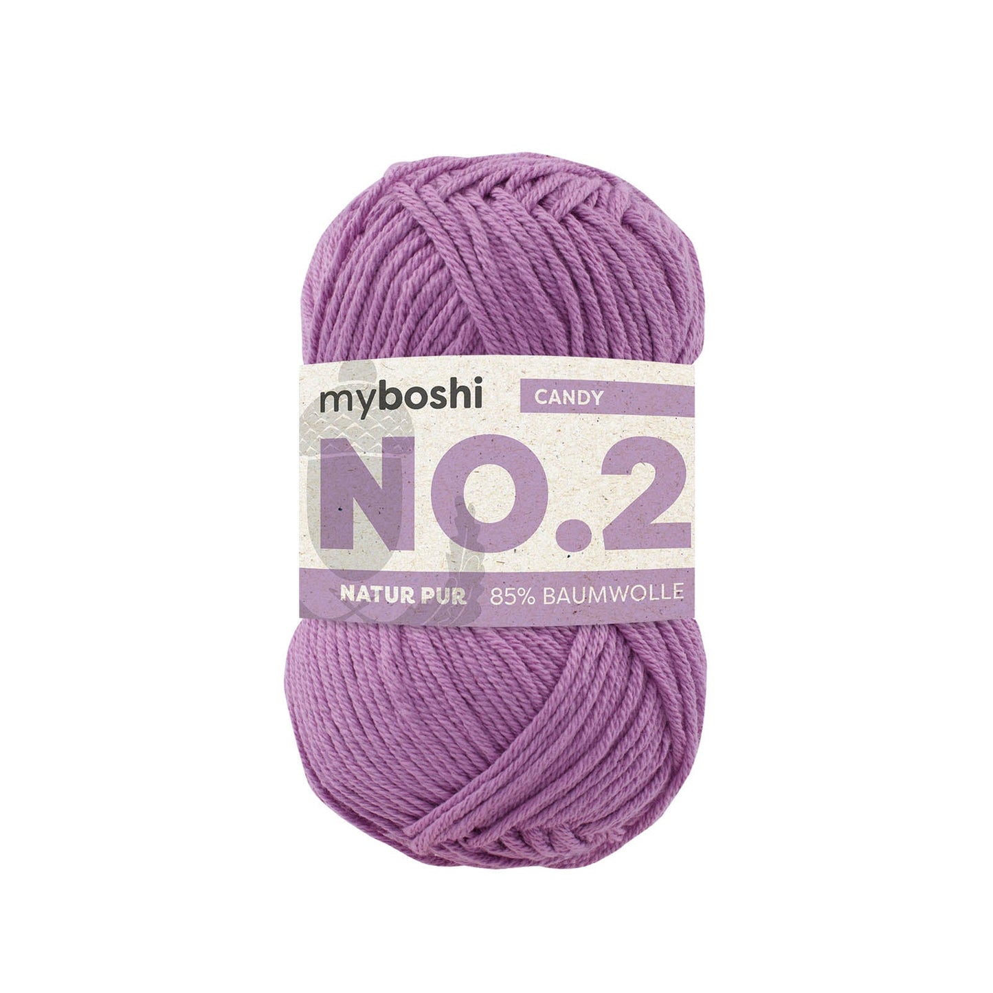 myboshi No.2 Baumwolle-Kapok Garn 50 g - Variante: candy purpur