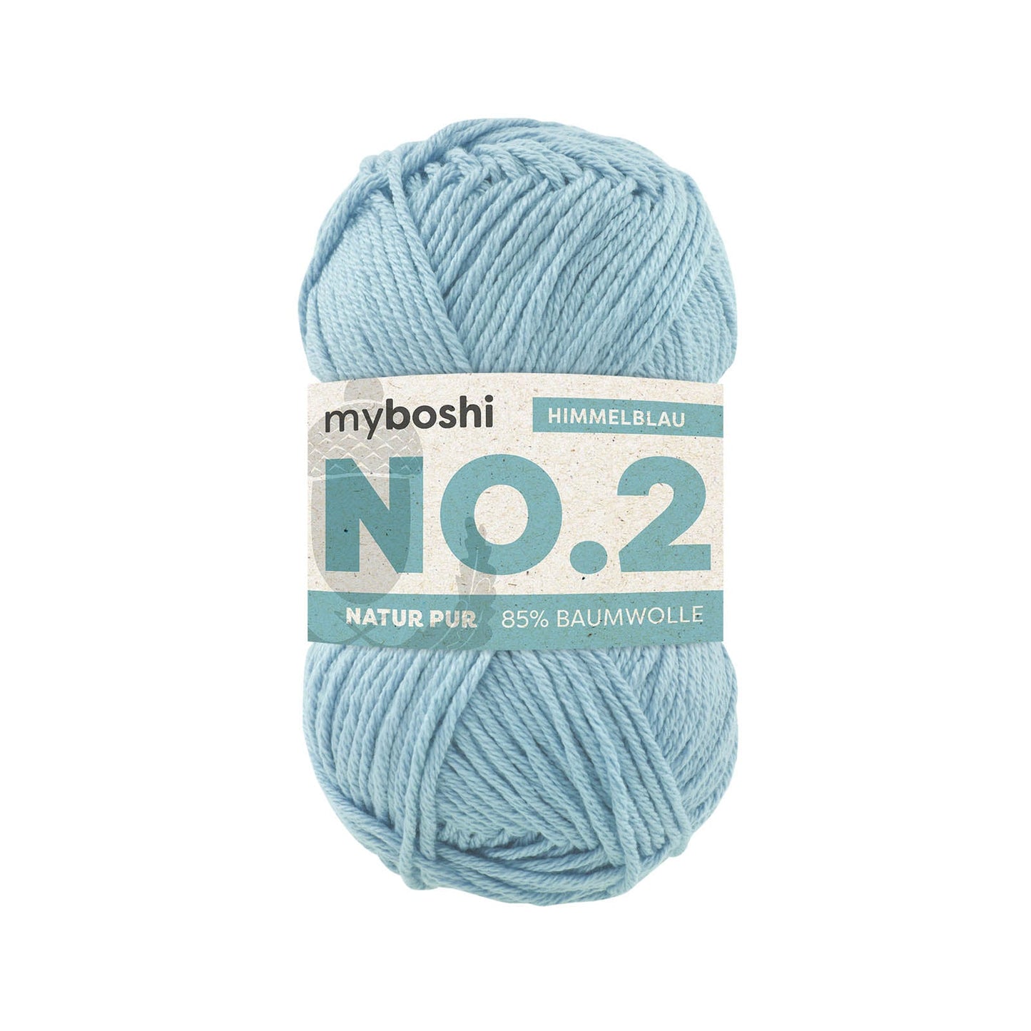 myboshi No.2 Baumwolle-Kapok Garn 50 g - Variante: himmelblau