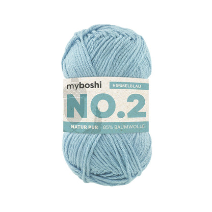 myboshi No.2 Baumwolle-Kapok Garn 50 g - Variante: himmelblau